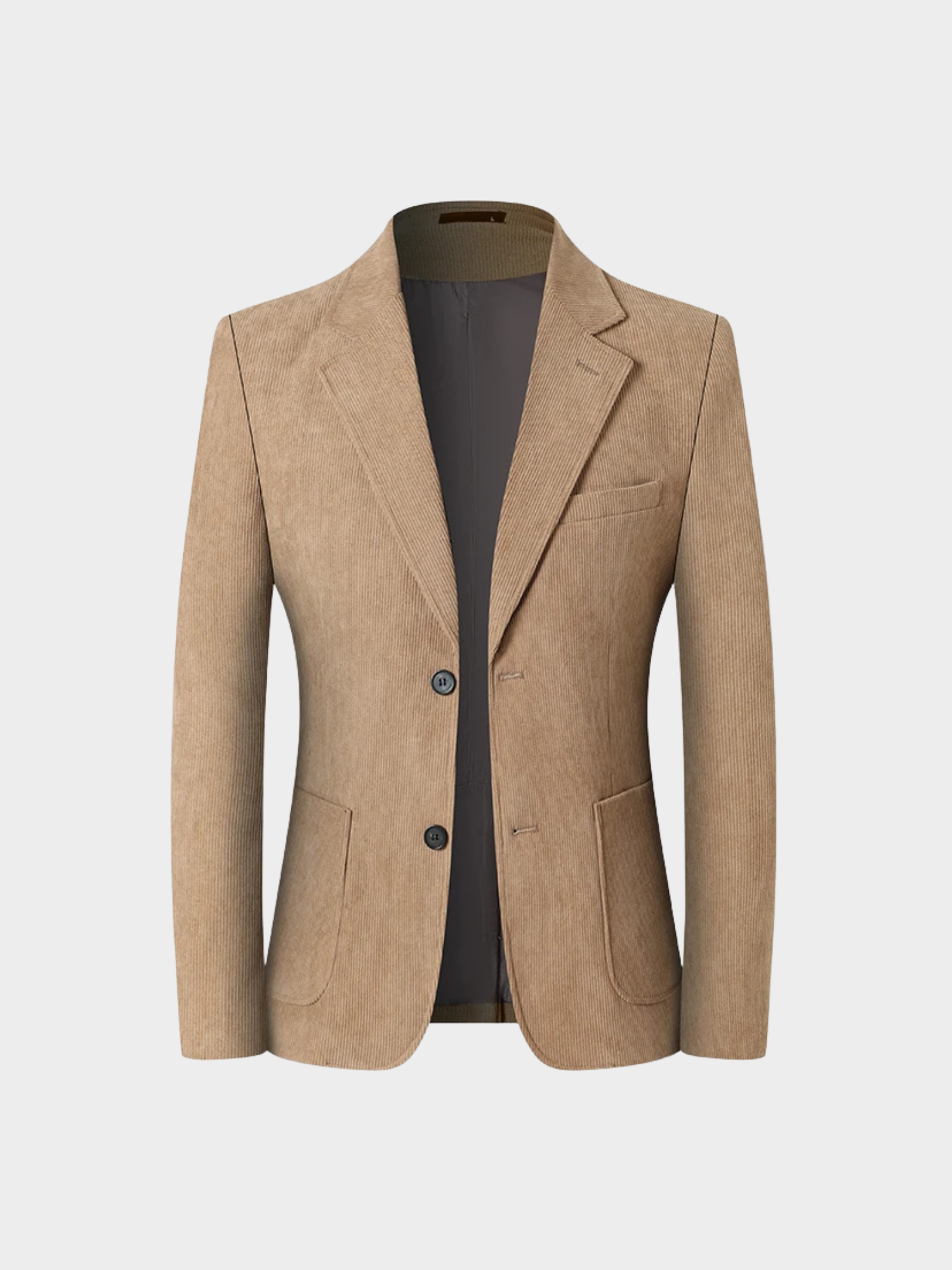 Men’s Polyester Blazer – Single-Breasted Tatting Jacket