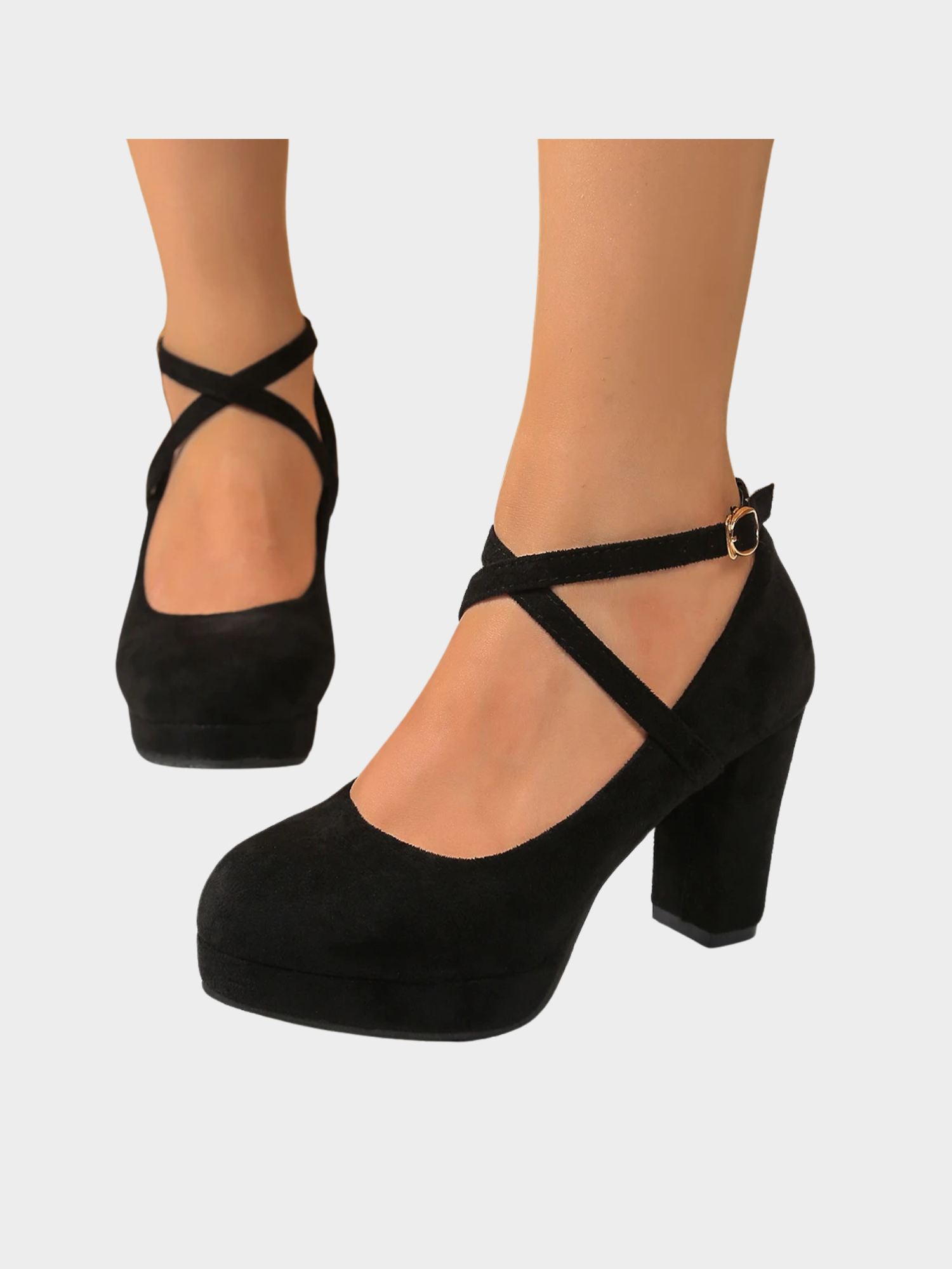 Women’s PU Mary Jane Heels with Ankle Strap
