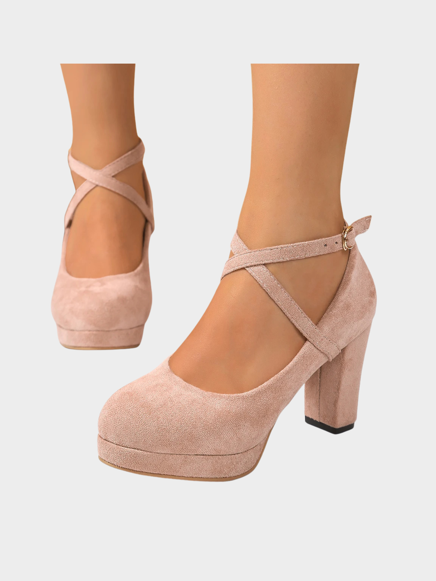 Women’s PU Mary Jane Heels with Ankle Strap