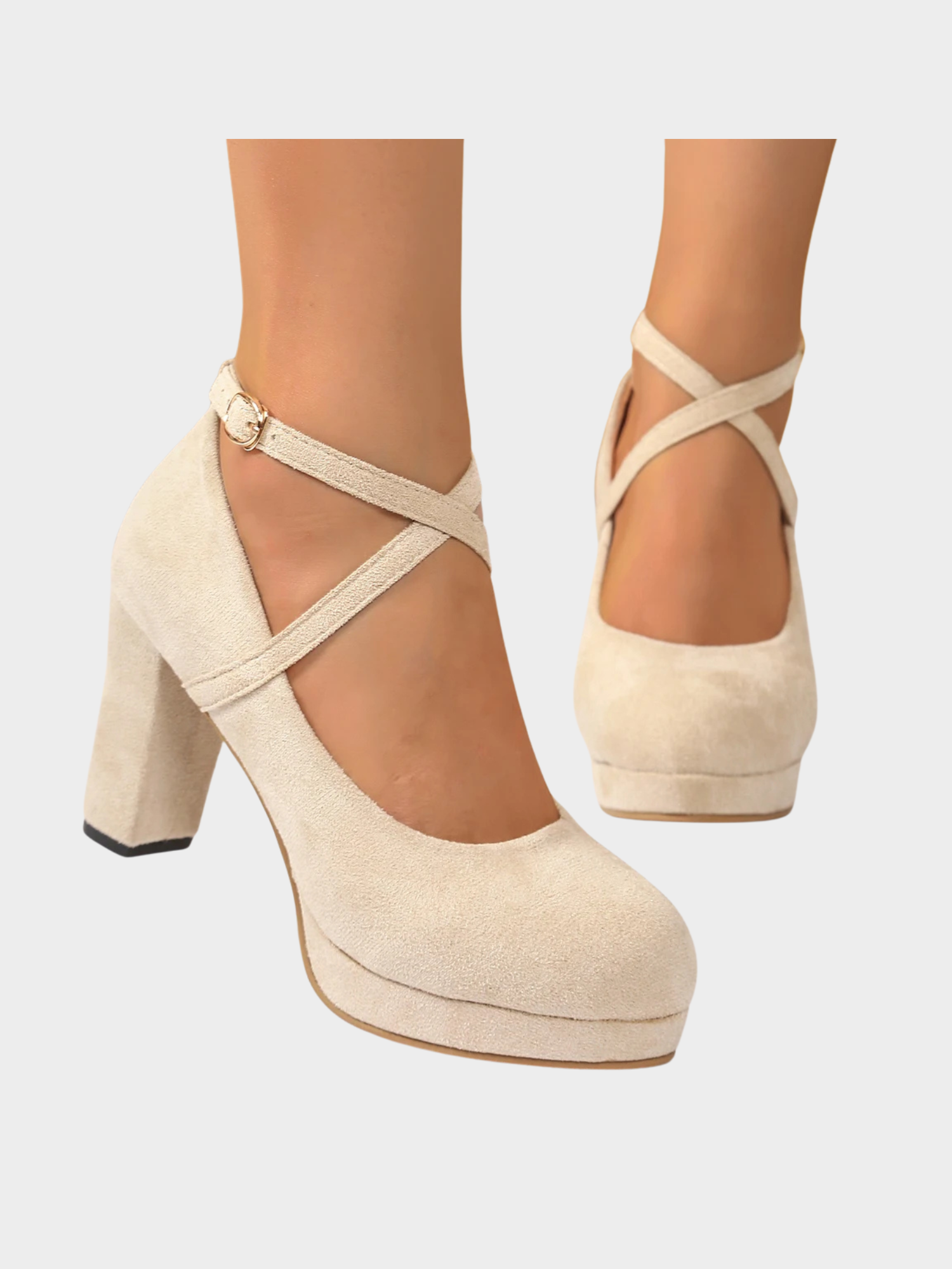 Women’s PU Mary Jane Heels with Ankle Strap