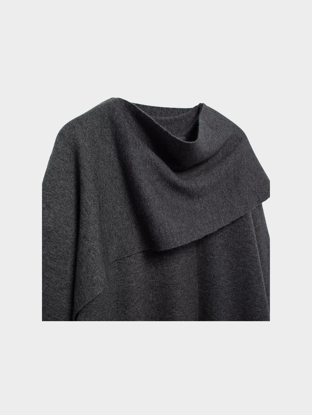 Women’s Knit Poncho with Draped Neckline