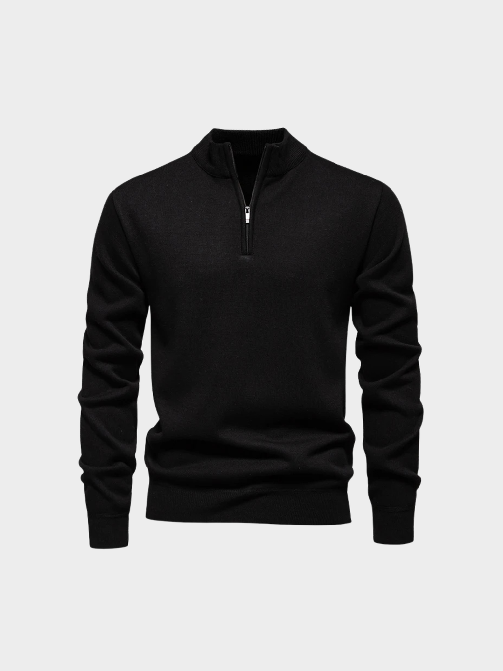 Men’s Knit Pullover with Half-Zip Design