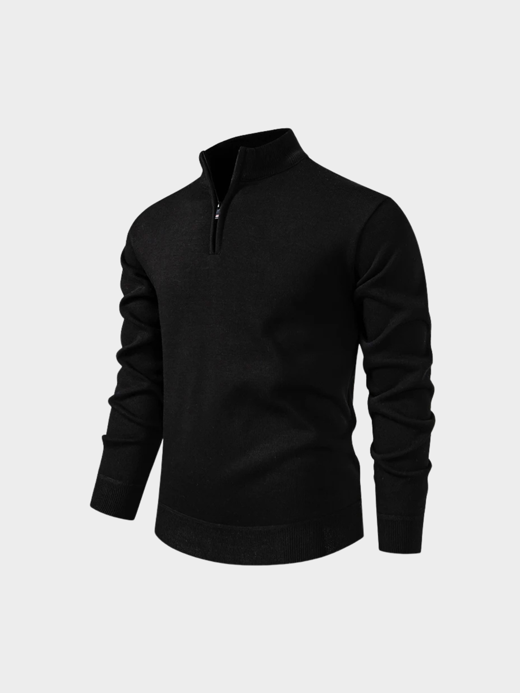 Men’s Knit Pullover with Half-Zip Design