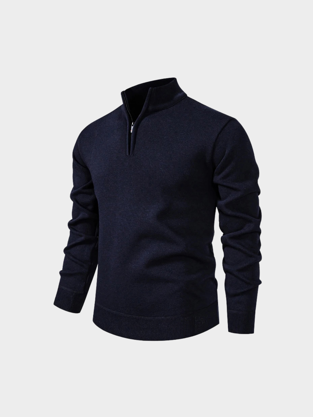 Men’s Knit Pullover with Half-Zip Design