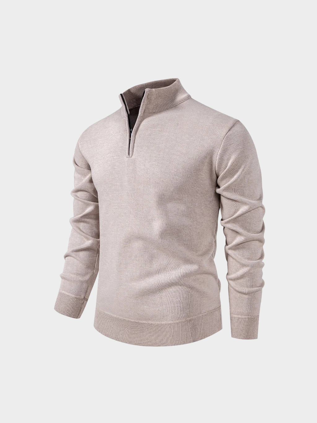 Men’s Knit Pullover with Half-Zip Design