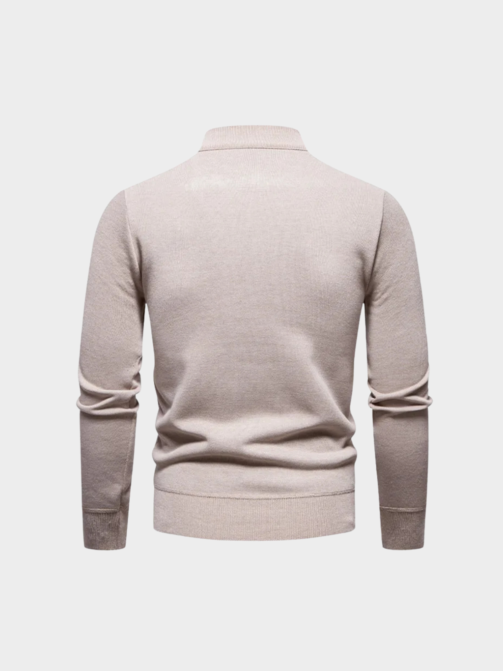 Men’s Knit Pullover with Half-Zip Design