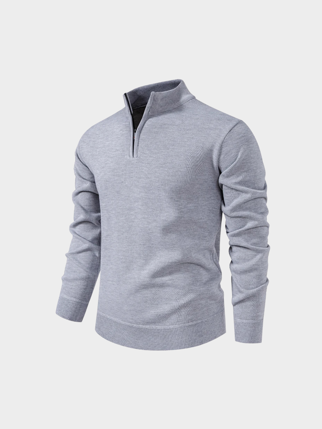 Men’s Knit Pullover with Half-Zip Design