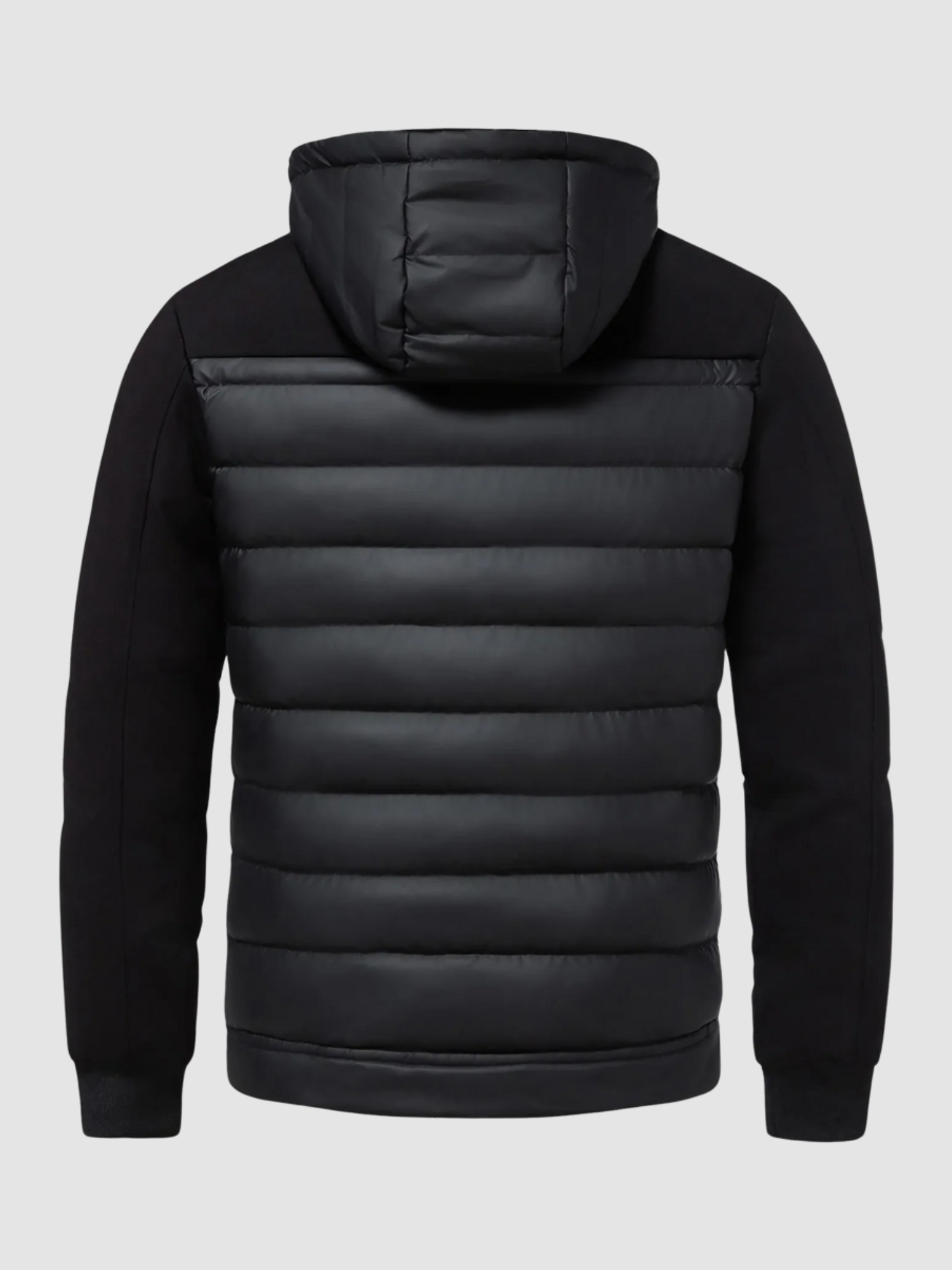 Men’s Quilted Hooded Puffer Jacket – Zip-Up Outerwear