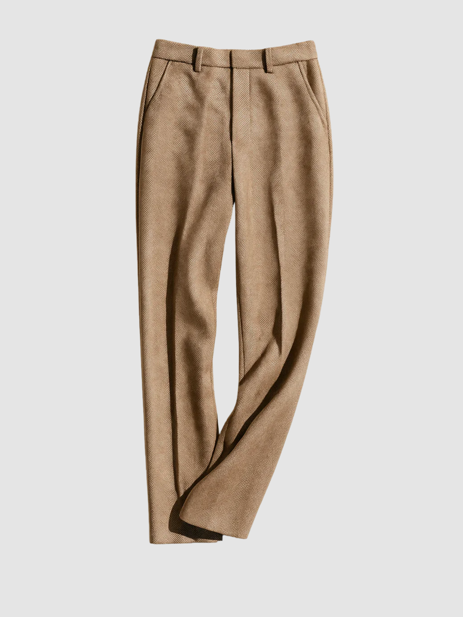 Women’s Straight-Leg Trousers – Mid-Rise Tailored Waistband